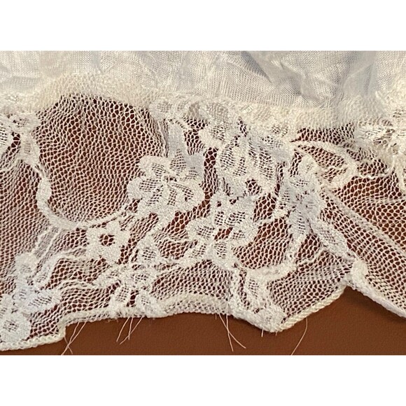 SURREALIST Women's L Slip Dress Tunic Tank Lacey USA Made Boho Chic Y2K Ivory - Picture 7 of 8